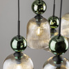 SOPHIA GREEN COGNAC LAMPA WISZĄCA 6XE14 (11150) - TK Lighting