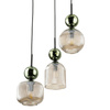 SOPHIA GREEN COGNAC LAMPA WISZĄCA 3XE14 (11148) - TK Lighting
