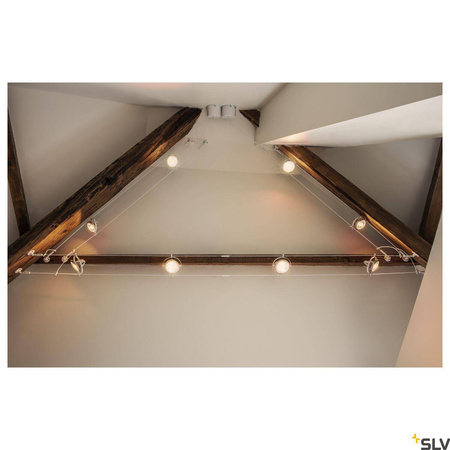 UCHWYT ŚCIENNY, do niskonapięciowego systemu linkowego TENSEO, długi, biały, 2 szt. (186311) - SLV