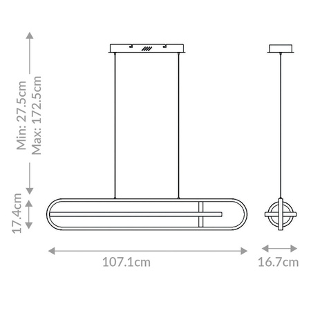 Lampa wyspowa Demark - Matowa czerń (QN-DEMARK-LP-BK) - Quintiesse