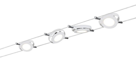 RoundMac LED system linkowy DC 4x4W Biały Mat 230V/12V DC 36VA Metal (PL94105) - PAULMANN