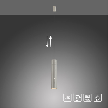 ATTACH LAMPA WISZĄCA SZARY (18281-40) - Paul Neuhaus