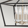 Lampa wisząca/ Półplafon Stinson - 4 źródła światła - Czarna/ Polerowany nikiel (QN-STINSON-4P-M-BK) - Quintiesse