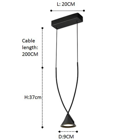 Lampa wisząca MIA LED czarna 15,5 cm (ST-1758) - Step into Design