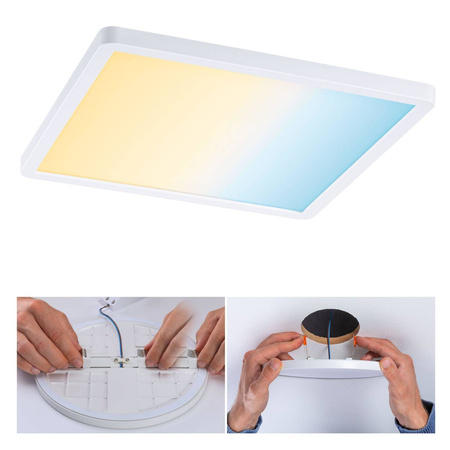 Plafoniera VariFit AREO LED DIM SM Zigbee 16W 1400lm 3000-6500K 230x 230mm IP44 230V biały matowy / tworzywo sztuczne (PL93048) - PAULMANN
