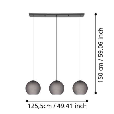 Lampa wisząca ARANGONA czarna (390214) - EGLO
