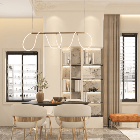 PENDANT LIGHT LED 60W GOLD MAT (19254 Zambelis) - Zambelis