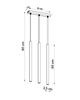 Lampa wisząca PASTELO 3 czarna (SL.0470) - Sollux