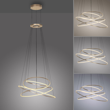 Lampa na pilota, z płynną regulacją wysokości PURE E-FLYING RINGS BRĄZOWA (2566-97) - Paul Neuhaus