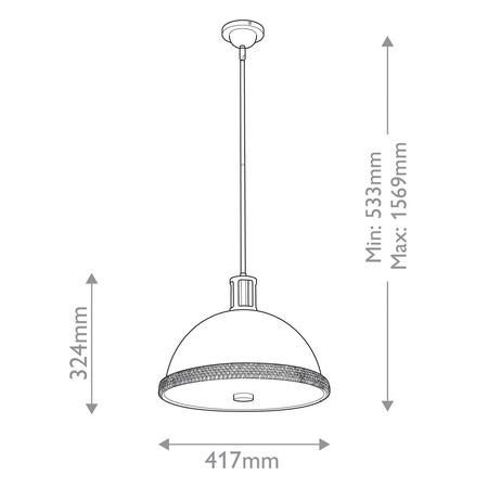 Pojedyncza lampa nad stół Doral Matowa biel, vintage mosiądz (QN-DORAL-P-M-WHT) - Quintiesse