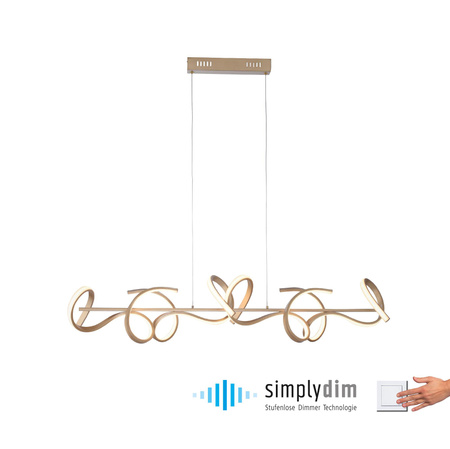 CURLS LAMPA WISZĄCA MATOWY MOSIĄDZ (19033-60) - Paul Neuhaus