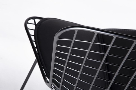 Krzesło NET SOFT czarne - czarna poduszka, metal (MC-020A.B.B) - King Home