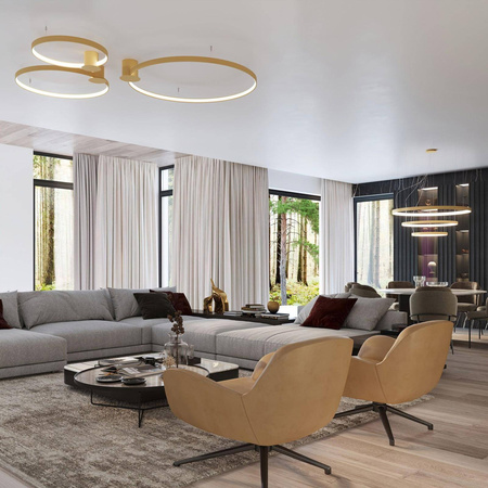 Lampa sufitowa RIO 78 złoty LED 4000K (TH.225) - Thoro Lighting