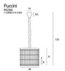 PUCCINI lampa wisząca chrom ( P0266 ) - Maxlight