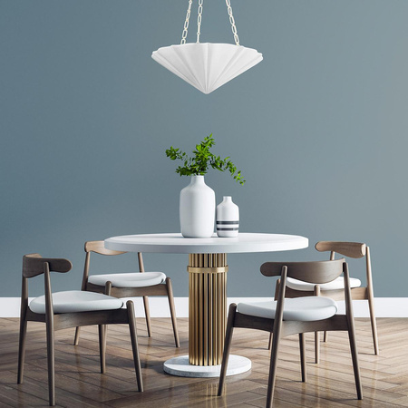 Lampa wisząca Martine - 3 źródła światła - Antyczna biel (QN-MARTINE-P-WHT) - Quintiesse