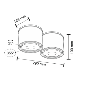 Oprawa natynkowa MIKI (czarny) (7020) - Shilo