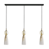LINE LIGHT 3XE14 MAX 40W GLASS ANTIQUE BRASS (23009 Zambelis) - Zambelis