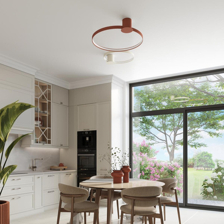 Plafon RIO 78 ochra czerwona LED 4000K (TH.415) - Thoro Lighting