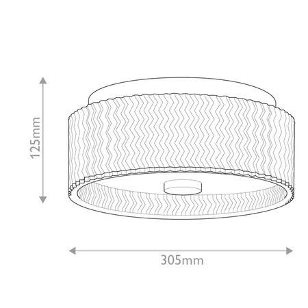 Plafon Elle - 2 źródła światła - Klasyczny mosiądz (HK-ELLE-F-S-HB) - Elstead Lighting