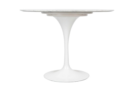 Stół TULIP MARBLE 100 CARRARA biały -     marmur, metal (GT-09M.FI100) - King Home