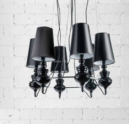 Lampa wisząca BAROCO czarny (AD7121S-6 BL) BLACK Azzardo) - żyrandol