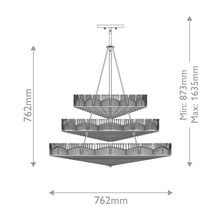 Żyrandol Ophelia - 13 źródeł światła - Czarny, karmelowy beż (QN-OPHELIA-13P-BK-CAM) - Quintiesse
