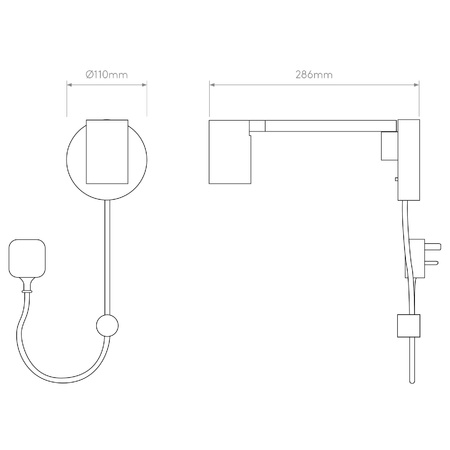 Kinkiet Ascoli Swing Plug In (1286137) - Astro Lighting