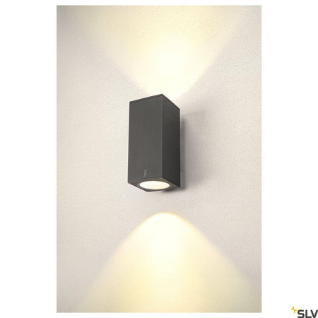 ENOLA SQUARE UP/DOWN L, lampa ścienna natynkowa LED outdoor, kolor antracytowy CCT 3000/4000K (1003438) - SLV