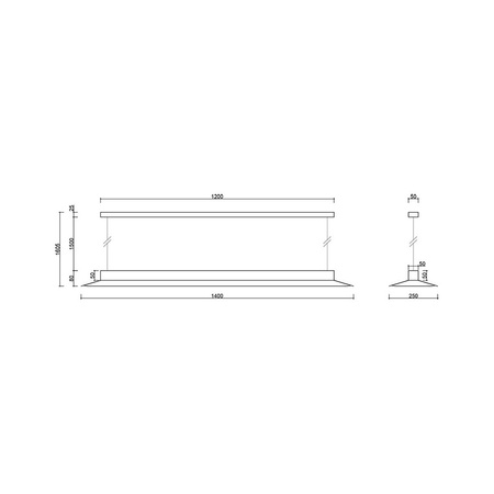 YOTTSU C melonowa sufitowa lampa wisząca (YOC653P02) - Ummo