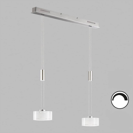 Ściemnialna biała lampa wisząca Lavin  (60968) - Fischer&Honsel