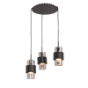 PENDANT LIGHT 3XE27 BLACK MATT CHROME CLASS (22141 Zambelis) - Zambelis