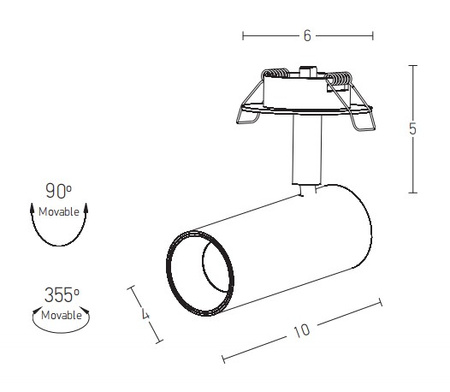 SPOT LIGHT COB LED 7W 3000K ADJUSTABLE (180015 Zambelis) - Zambelis