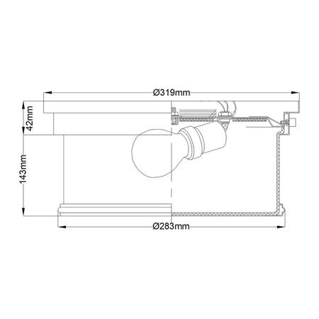 Plafon Payne (FE-PAYNE-F-BATH) - Elstead Lighting