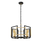 Lampa wisząca Primero  (PND-44003-4-BK-GD) - Italux