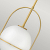 Lampa wisząca Somerset - 1 źródło światła - Opalowe szkło - Stary mosiądz (QN-SOMERSET-P-O-HB) - Quintiesse