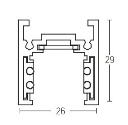 MAGNETIC CEILING SHALLOW 3M WHITE (2085W-3 Zambelis) - Zambelis