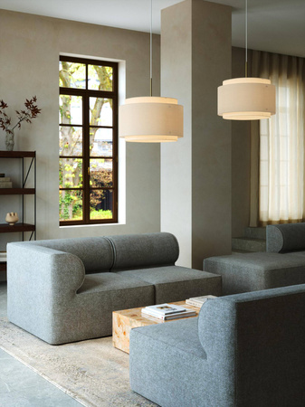 Lampa wisząca TAKAI Nordlux E27 25W Tekstylia Beżowy