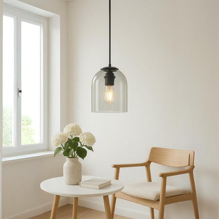 Lampa wisząca Elaris transparentna 1xE27 (LP-8103/1P TR) - Light Prestige