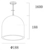 Lampa wisząca gipsowa CONCRETO I (D342128) - żyrandol