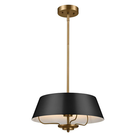 Elegancka Lampa wisząca Luella - 3 źródła światła - Czarne & Mosiądz (KL-LUELLA-3P-BKB) - Kichler