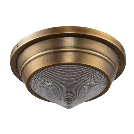 Mały plafon Willard - 1 źródło światła - Vintage mosiądz (QN-WILLARD-F-S-VBS-PG) - Quintiesse