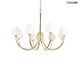 Złoty szklany żyrandol GRACIA złota (MSE1501100581) - Moosee