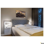 SOMNILA SPOT, lampa ścienna natynkowa LED indoor, 3000K, kolor biały, wersja lewa, ze złączem USB (1003457) - SLV