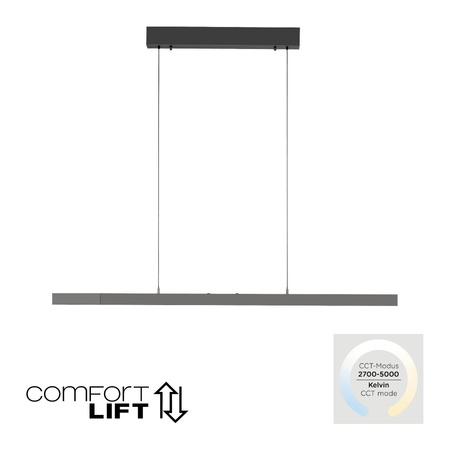Rozsuwana i regulowana lampa wisząca ADRIANA COMFORT LIFT ANTRACYT (2598-13) - Paul Neuhaus