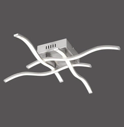 WAVE LAMPA SUFITOWA STALOWY (15131-55) - Paul Neuhaus