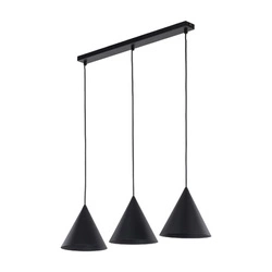 CONO BLACK LAMPA WISZĄCA 3 S LISTWA (10068) - TK Lighting