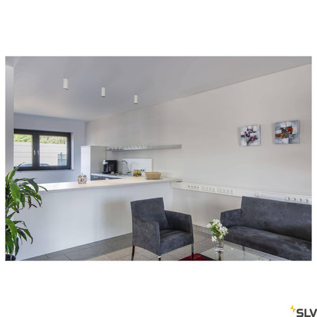 NUMINOS® CL PHASE S, wewnętrzna oprawa sufitowa natynkowa LED, biała/czarna 3000 K 36° (1004135) - SLV