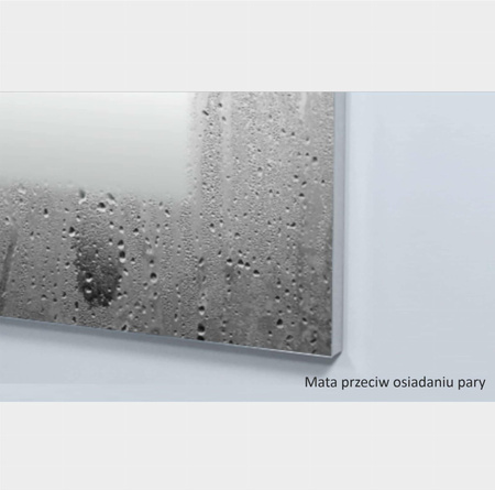 Lustro okrągłe ANDREA w ramie na skórzanym pasku - MCJ