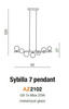 Lampa wisząca Sybilla 7 PENDANT (AZ2102) Azzardo - żyrandol