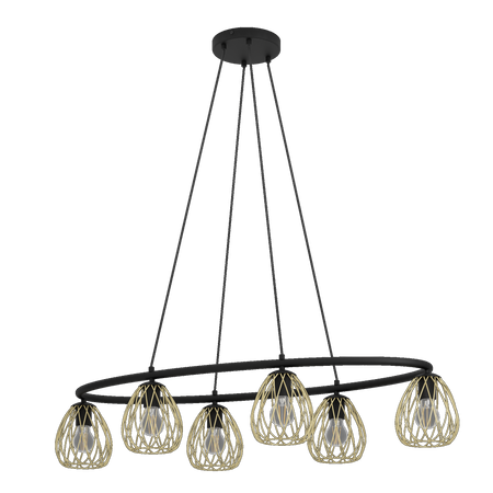 Lampa wisząca JAZMINIA 1 czarna (390092) - EGLO